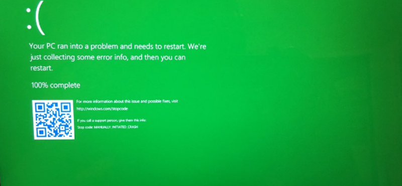 Emlékszik még a windowsos kék halálra? Hát most itt a zöld halál