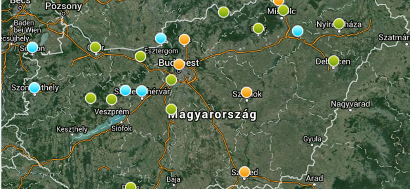 Sok a szálló por, egészségtelen a levegő öt városban - térkép