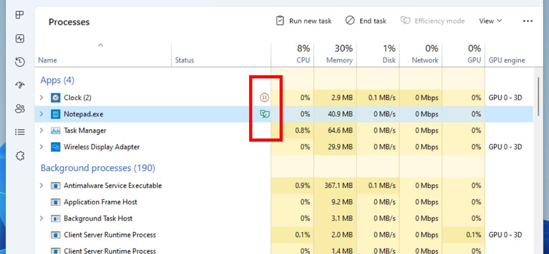 Egy gombnyomással beállíthatja a Windowsban, melyik program fogyasszon kevesebbet