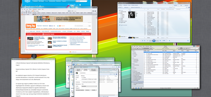 Az OS X látványos Exposé funkciójának átültetése Windowsra, ingyen