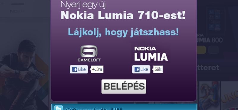 Nokia Lumia 710-es telefont nyerhet