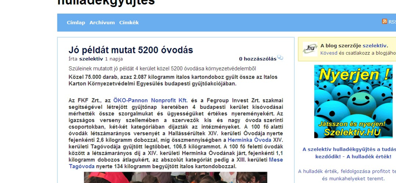 5200 budapesti óvodás vizsgázott jelesre környezetvédelemből