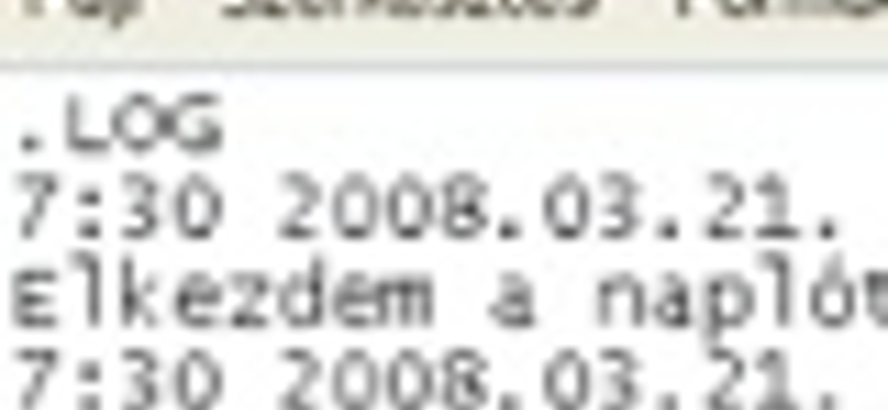 Rejtett naplóírási lehetőség az XP Notepadjében