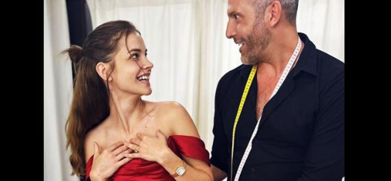 Palvin Barbara menyecskeruhájának tervezője: „Ez a ruha 400 ezer forinttól indul, hernyóselyemből készül”