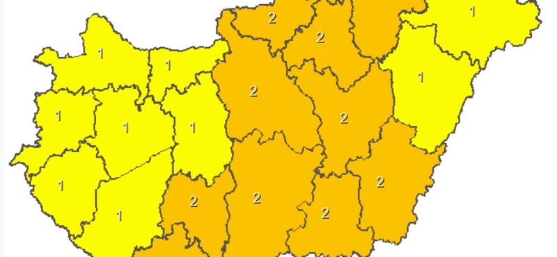 Jön az ónos eső, tíz megyében másodfokú a figyelmeztetés