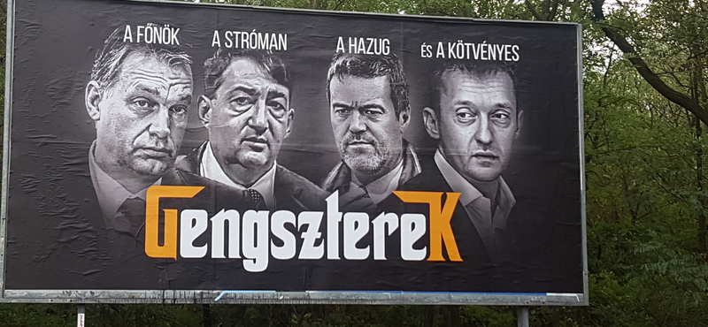 Új plakátok a városban: a főnök, a stróman, a hazug és a kötvényes