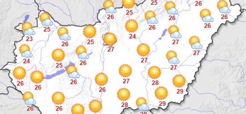 Napos, csapadékmentes lesz a kedd