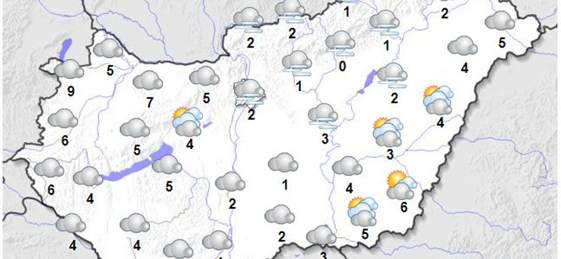 Felhős, esős napunk lesz