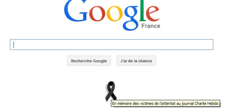 Gyászszalag jelent meg a Google francia oldalán - fotó