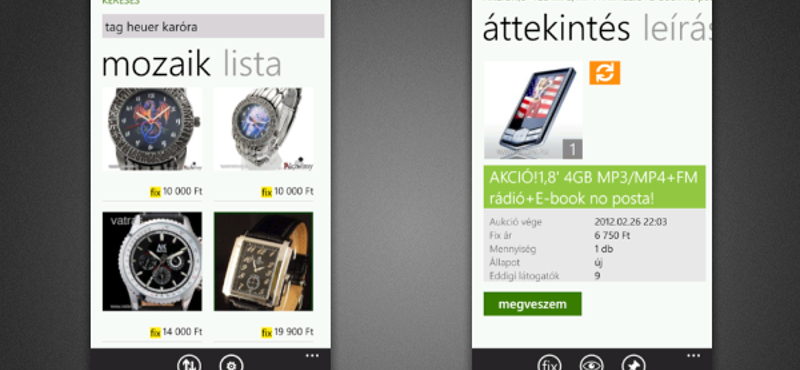 Windows Phone-ra is beköltözött a Vatera