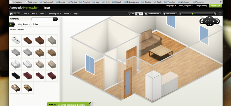 Tervezzük meg lakásunkat és a berendezést online, 3D-ben