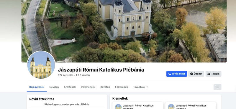 Öt napja csak pornót posztolnak a Jászapáti Római Katolikus Plébánia Facebook-oldalára