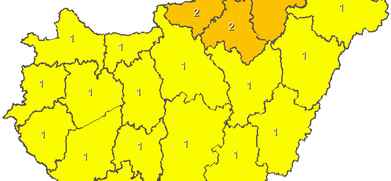 Figyelem, viharriasztást adtak ki hétfőre