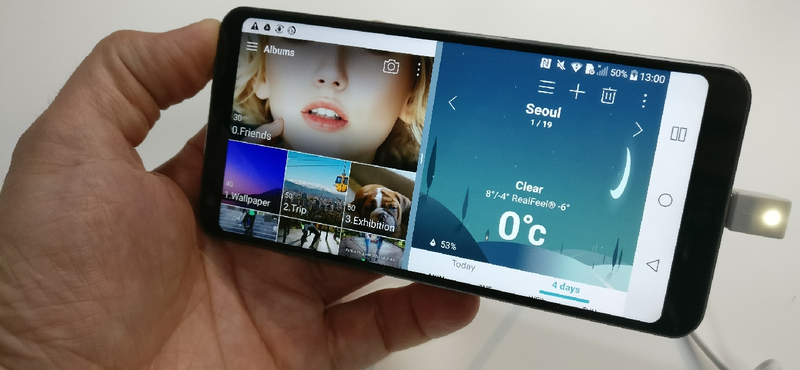 Egyszerre két alkalmazás is fut rajta, egymás mellett – fotók az LG G6-ról