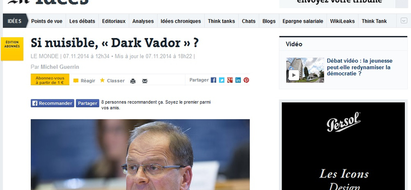 Darth Vaderhez hasonlította Navracsicsot a Le Monde