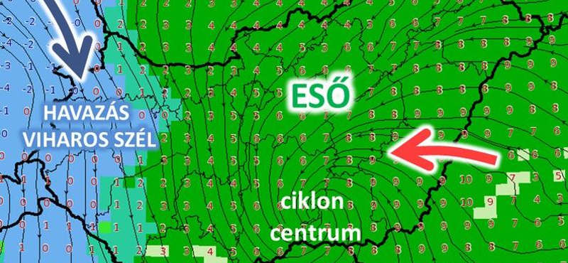 Hófúvás jöhet 10 centis hóval – térképek