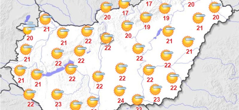 Hétfőn még enyhe, napos idő várható, de aztán jön az eső