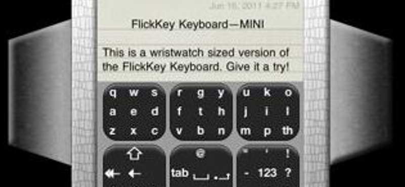 FlickKey, a világ legkisebb billentyűzete