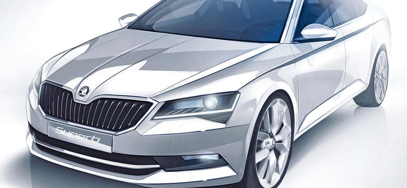 Hivatalos rajzon az új Skoda Superb