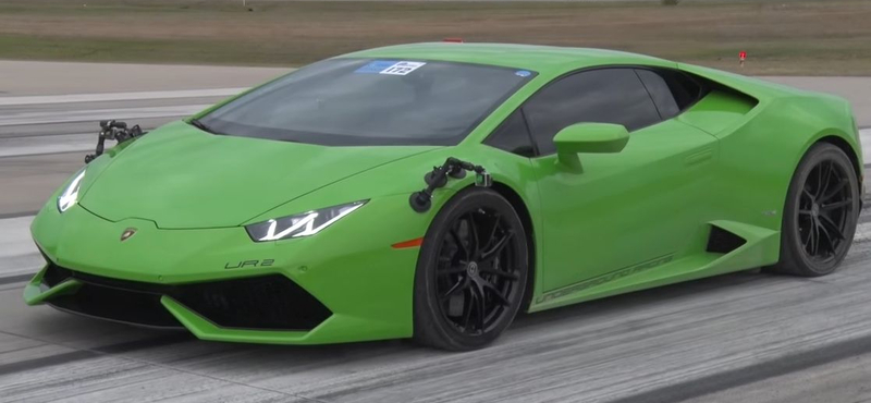 Egy szempillantás alatt döntött rekordot a durván felturbózott Lamborghini Huracan - videó