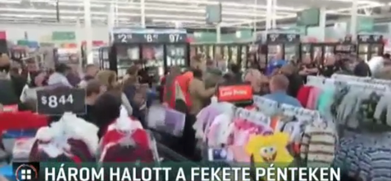 Megdöbbentő felvételek az amerikai Black Fridayről, amelynek 3 halottja van