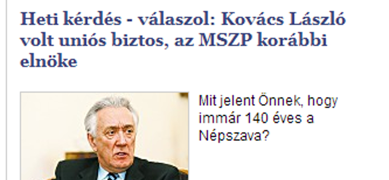 A taxisofőr, aki Kovács László hatására lett a Népszava olvasója