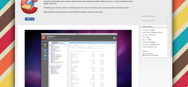 Már a Mac App Store-ból is elérhető a Ccleaner
