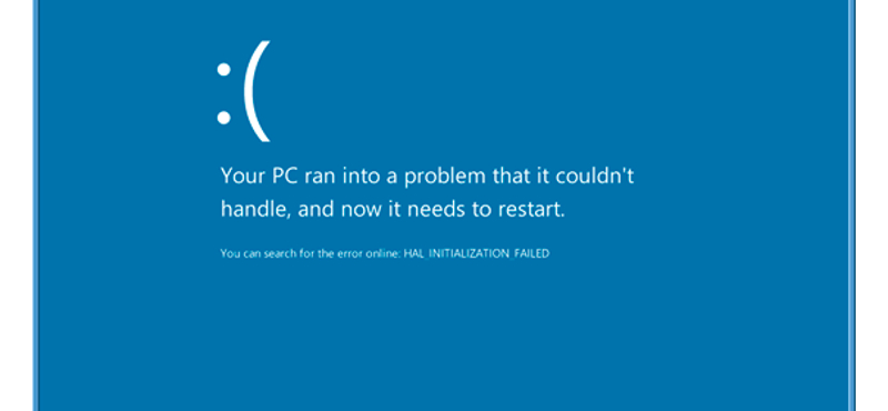 Megújult és barátságosabb a "kékhalál" képernyő a Windows 8-ban!