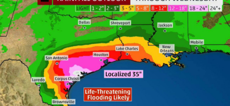 Durva hurrikán csaphat le nemsokára Texasra, Trump is figyelmeztetett