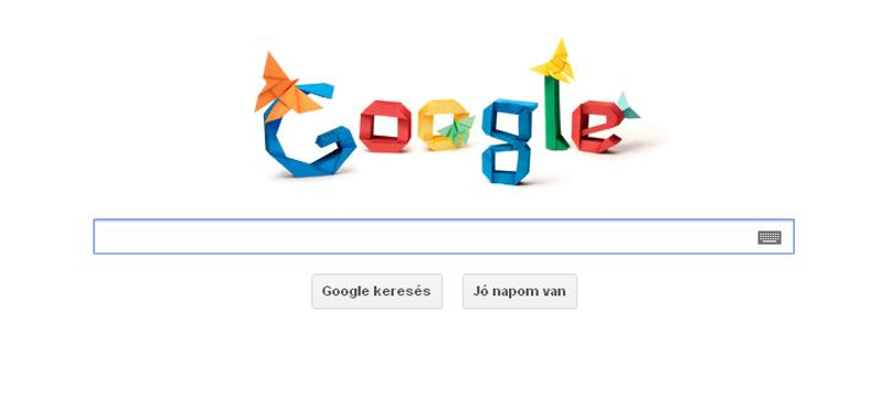 A mai doodle az origamiról szól