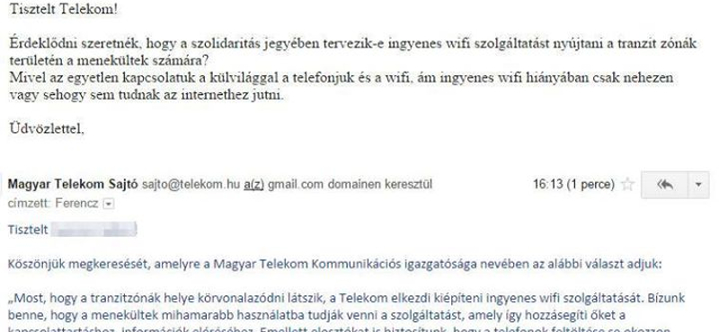 Így segít a Magyar Telekom a menekülteken