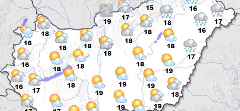 Északkeleten maradnak a záporok, az ország nyugati részén délelőtt kisüthet a nap