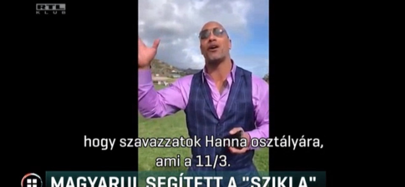 Dwayne Johnson magyarul üzent a miskolci gimiseknek: Szavazzatok Hannára!