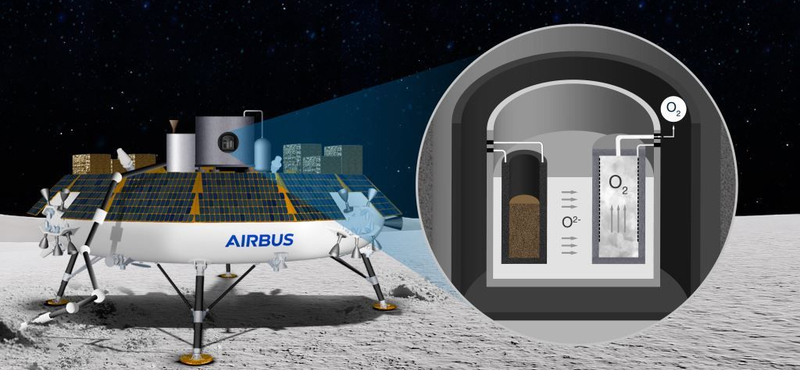 Elkészült az Airbus nagy találmánya, amellyel oxigén állítható elő a Holdon