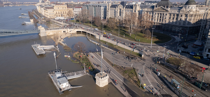 Lassan apad a Duna vízszintje, Budapesten szombaton lesz az elsőfokú védelmi szint alatt