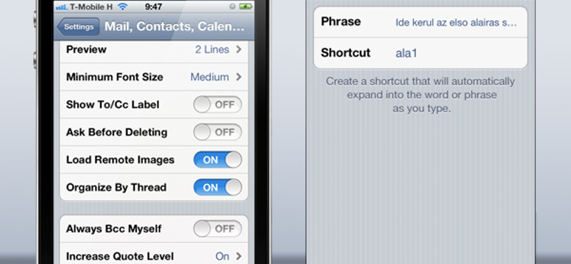 iOS 5 tipp: több e-mail aláírás használata