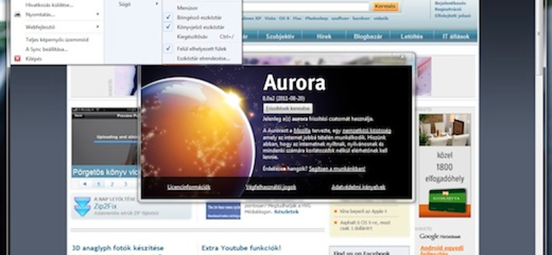 Letölthető a Firefox 8 Aurora