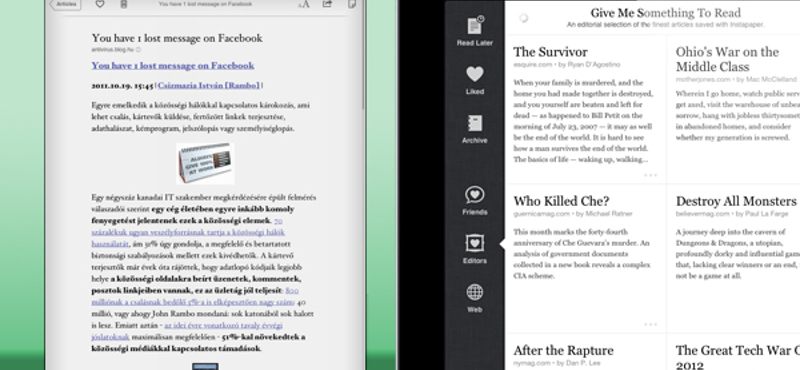 A hét iOS alkalmazása: Instapaper - amit csak később olvasunk el