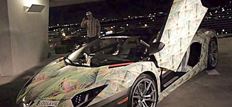 Virágmintás Lamborghinit villantott az NBA sztárja - videó