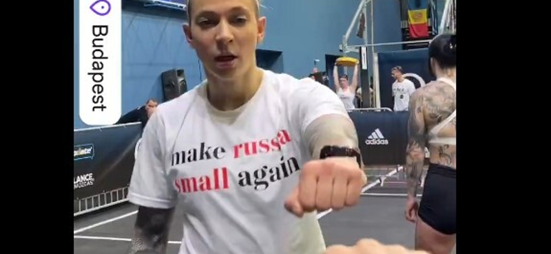 Kizárták a budapesti fitness világbajnokságról a  litván versenyzőt, mert "Make Russia Small Again" feliratú pólót viselt