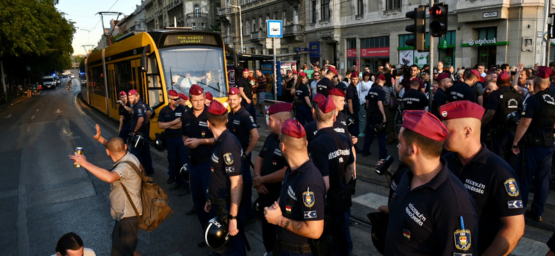 Feljelentettek egy tüntetőt hivatalos személy elleni erőszak miatt