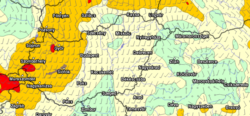 Megcsapja egy ciklon szele Magyarországot – térkép holnapra