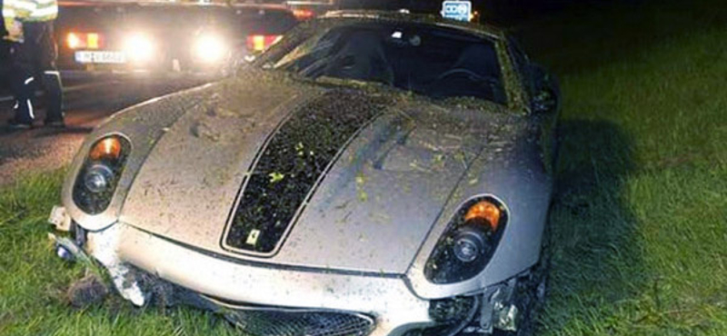 Lezúztak egy Ferrari 599 GTO-t Németországban – fotó