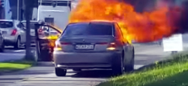 Kiderült, miért lángolt egy BMW a márka székháza előtt – videó