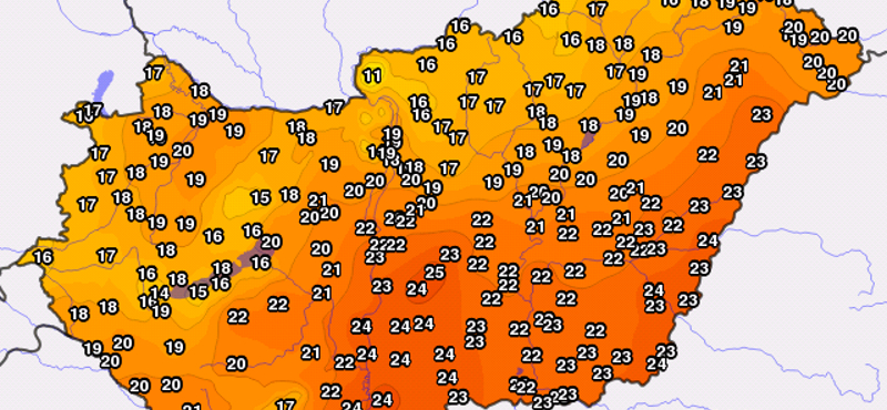 Megdőlt itthon a melegrekord – térkép 