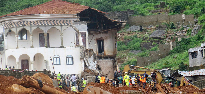 400 holttest került elő a Sierra Leone-i földcsuszamlás után