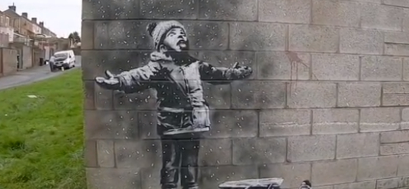 Megszabadult a Banksy-graffititől a frusztrált garázstulaj