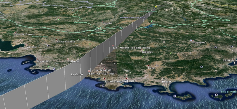 Itt látható a lezuhant Airbus útvonala 3D-ben