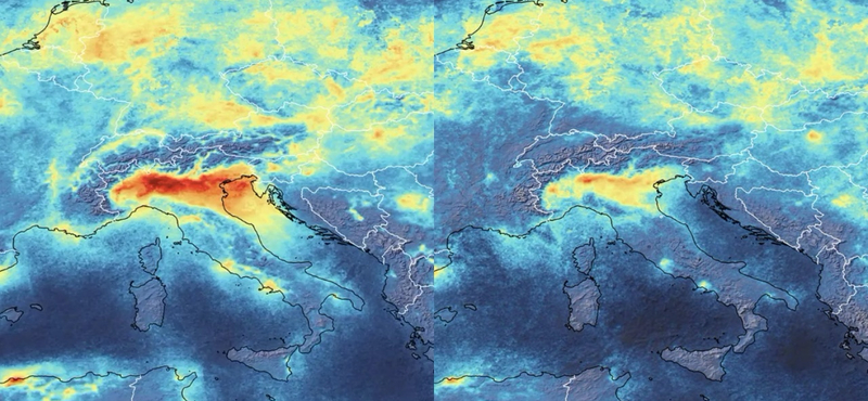 Drasztikus mértékben csökkent a légszennyezettség Olaszországban a koronavírus miatt