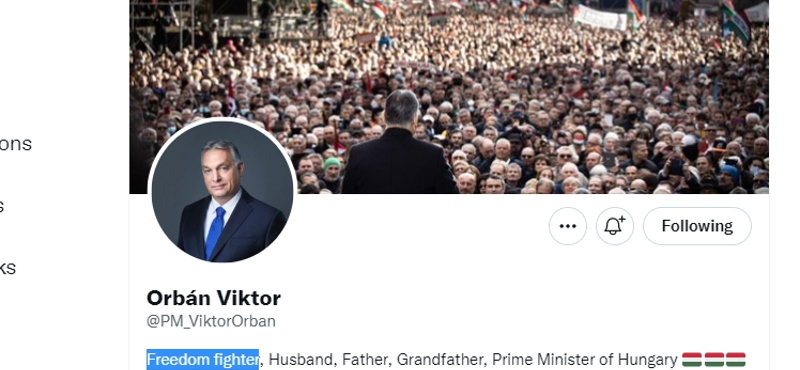 A „szabadságharcos” Orbán Viktort már a Twitteren is lehet követni